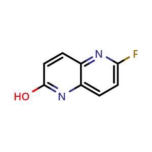 Chemical structure of 6-fluoro-1,5-naphthyridin-2-ol , CAS 2091248-34-7, AChemBlock AD270988