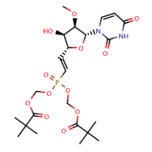 [({[(2,2-dimethylpropanoyl)oxy]methoxy}[(E)-2-[(2R,3R,4R,5R)-5-(2,4-dioxo-1,2,3,4-tetrahydropyrimidin-1-yl)-3-hydroxy-4-methoxyoxolan-2-yl]ethenyl]phosphoryl)oxy]methyl 2,2-dimethylpropanoate