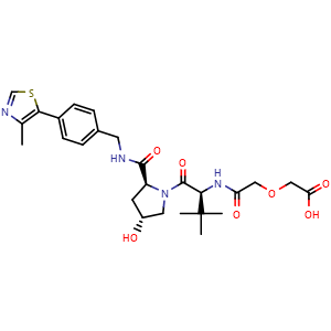 2-(2-(((S)-1-((2S,4R)-4-hydroxy-2-((4-(4-methylthiazol-5-yl)benzyl)carbamoyl)pyrrolidin-1-yl)-3,3-dimethyl-1-oxobutan-2-yl)amino)-2-oxoethoxy)acetic acid