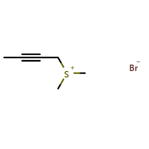 Chemical structure of (but-2-yn-1-yl)dimethylsulfanium bromide , CAS 23451-60-7, AChemBlock AD271094