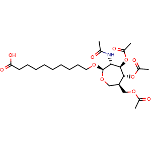 10-{[(2R,3R,4R,5R,6R)-4,5-bis(acetyloxy)-6-[(acetyloxy)methyl]-3-acetamidooxepan-2-yl]oxy}decanoic acid