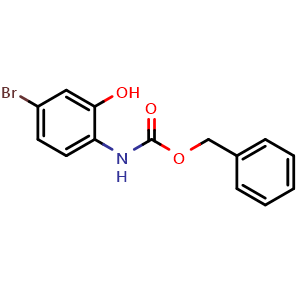 Chemical structure of benzyl N-(4-bromo-2-hydroxyphenyl)carbamate , CAS 2451590-06-8, AChemBlock AD271154