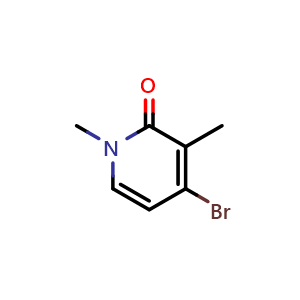 Chemical structure of 4-bromo-1,3-dimethylpyridin-2(1H)-one , CAS 2603583-52-2, AChemBlock AD271182