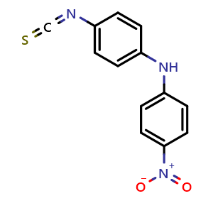 Chemical structure of N-(4-isothiocyanatophenyl)-4-nitroaniline , CAS 26328-53-0, AChemBlock AD271188
