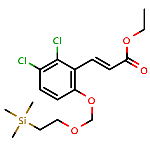 ethyl (E)-3-(2,3-dichloro-6-((2-(trimethylsilyl)ethoxy)methoxy)phenyl)acrylate