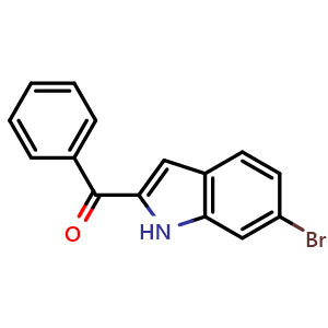 Chemical structure of 2-benzoyl-6-bromo-1H-indole , CAS 2782746-44-3, AChemBlock AD271276