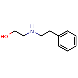 Chemical structure of 2-[(2-phenylethyl)amino]ethan-1-ol , CAS 2842-37-7, AChemBlock AD271306