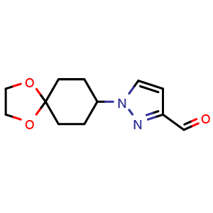 1-(1,4-dioxaspiro[4.5]decan-8-yl)-1H-pyrazole-3-carbaldehyde