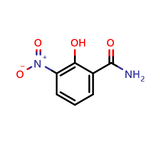 Chemical structure of 2-hydroxy-3-nitrobenzamide , CAS 2912-76-7, AChemBlock AD271336