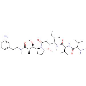 (S)-N-((3R,4S,5S)-1-((S)-2-((1R,2R)-3-((3-aminophenethyl)(methyl)amino)-1-methoxy-2-methyl-3-oxopropyl)pyrrolidin-1-yl)-3-methoxy-5-methyl-1-oxoheptan-4-yl)-2-((S)-2-(dimethylamino)-3-methylbutanamido)-N,3-dimethylbutanamide