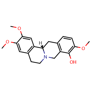 Chemical structure of (S)-2,3,10-trimethoxy-5,8,13,13a-tetrahydro-6H-isoquinolino[3,2-a]isoquinolin-9-ol , CAS 32154-71-5, AChemBlock AD271388