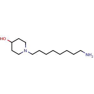 Chemical structure of 1-(8-aminooctyl)piperidin-4-ol , CAS 344432-27-5, AChemBlock AD271400