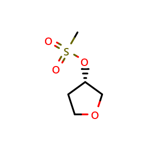 Chemical structure of (3S)-oxolan-3-yl methanesulfonate , CAS 347885-35-2, AChemBlock AD271402