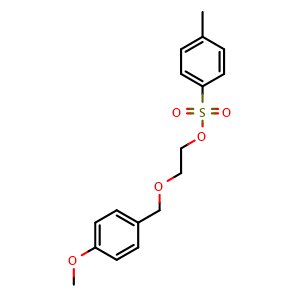 Chemical structure of 2-[(4-methoxyphenyl)methoxy]ethyl 4-methylbenzene-1-sulfonate , CAS 354507-05-4, AChemBlock AD271405