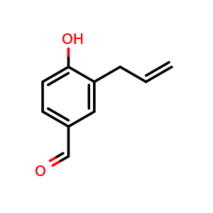 Chemical structure of 4-hydroxy-3-(prop-2-en-1-yl)benzaldehyde , CAS 41052-88-4, AChemBlock AD271423