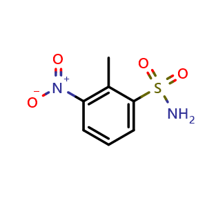 Chemical structure of 2-methyl-3-nitrobenzene-1-sulfonamide , CAS 412304-82-6, AChemBlock AD271426