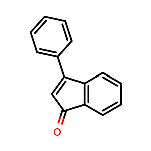 Chemical structure of 3-Phenyl-1H-inden-1-one , CAS 41916-15-8, AChemBlock AD271427