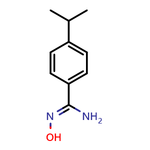 Chemical structure of (Z)-N'-hydroxy-4-isopropylbenzimidamide , CAS 435303-30-3, AChemBlock AD271429