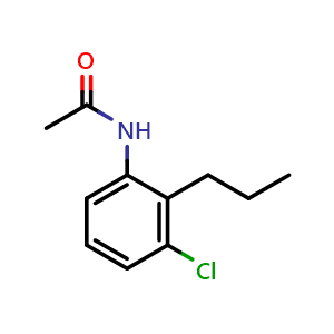 Chemical structure of N-(3-chloro-2-propylphenyl)acetamide , CAS 51688-72-3, AChemBlock AD271448