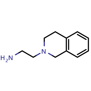 Chemical structure of 2-(1,2,3,4-tetrahydroisoquinolin-2-yl)ethan-1-amine , CAS 53356-51-7, AChemBlock AD271455
