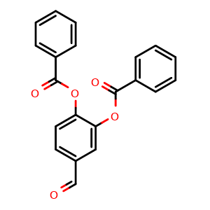 Chemical structure of 2-(benzoyloxy)-5-formylphenyl benzoate , CAS 54917-85-0, AChemBlock AD271461