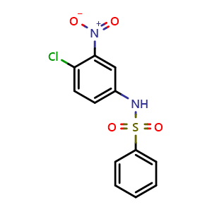 Chemical structure of N-(4-chloro-3-nitrophenyl)benzenesulfonamide , CAS 55851-37-1, AChemBlock AD271468