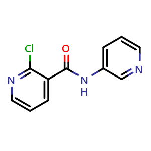 Chemical structure of 2-chloro-N-(pyridin-3-yl)pyridine-3-carboxamide , CAS 57841-83-5, AChemBlock AD271478