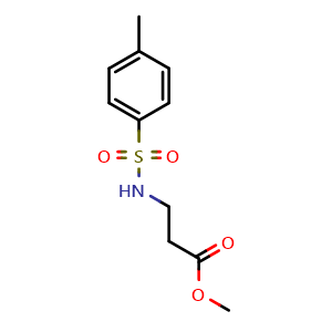 Chemical structure of methyl 3-((4-methylphenyl)sulfonamido)propanoate , CAS 62456-75-1, AChemBlock AD271494