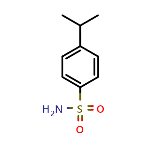 Chemical structure of 4-(propan-2-yl)benzene-1-sulfonamide , CAS 6335-39-3, AChemBlock AD271498