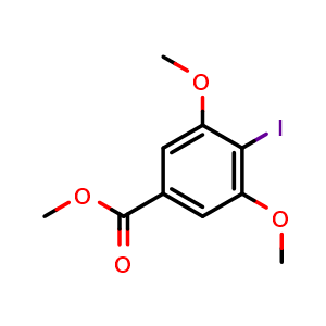 Chemical structure of methyl 4-iodo-3,5-dimethoxybenzoate , CAS 65566-16-7, AChemBlock AD271500