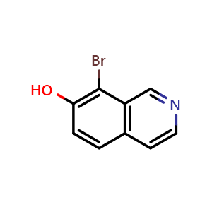 Chemical structure of 8-bromoisoquinolin-7-ol , CAS 660398-06-1, AChemBlock AD271506
