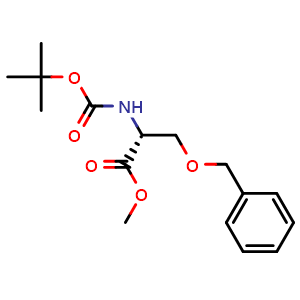Chemical structure of methyl (2R)-3-(benzyloxy)-2-{[(tert-butoxy)carbonyl]amino}propanoate , CAS 67389-47-3, AChemBlock AD271509