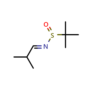 Chemical structure of (E)-2-methyl-N-(2-methylpropylidene)propane-2-sulfinamide , CAS 729559-12-0, AChemBlock AD271523