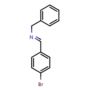 Chemical structure of (E)-benzyl[(4-bromophenyl)methylidene]amine , CAS 734470-41-8, AChemBlock AD271524