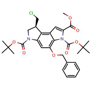 3,6-di-tert-butyl 2-methyl (S)-4-(benzyloxy)-8-(chloromethyl)-7,8-dihydropyrrolo[3,2-e]indole-2,3,6-tricarboxylate