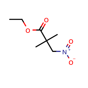 Chemical structure of Ethyl 2,2-dimethyl-3-nitropropanoate , CAS 76173-44-9, AChemBlock AD271531