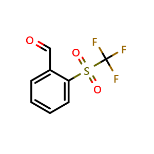 Chemical structure of 2-trifluoromethanesulfonylbenzaldehyde , CAS 79676-71-4, AChemBlock AD271541