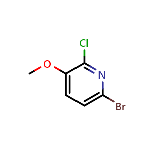 Chemical structure of 6-bromo-2-chloro-3-methoxypyridine , CAS 850220-78-9, AChemBlock AD271555