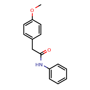 Chemical structure of 2-(4-methoxyphenyl)-N-phenylacetamide , CAS 85274-97-1, AChemBlock AD271559