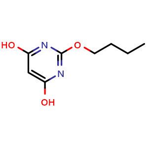 Chemical structure of 2-butoxypyrimidine-4,6-diol , CAS 858447-57-1, AChemBlock AD271564
