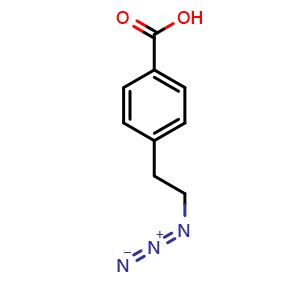 Chemical structure of 4-(2-azidoethyl)benzoic acid , CAS 90513-09-0, AChemBlock AD271601