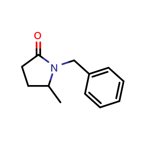 Chemical structure of 1-benzyl-5-methylpyrrolidin-2-one , CAS 91640-09-4, AChemBlock AD271615