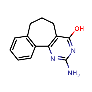 Chemical structure of 4-amino-3,5-diazatricyclo[9.4.0.0,{2,7}]pentadeca-1(11),2(7),3,5,12,14-hexaen-6-ol , CAS 95631-18-8, AChemBlock AD271644