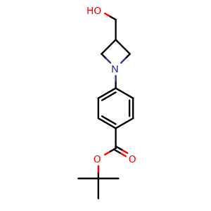 Chemical structure of tert-butyl 4-(3-(hydroxymethyl)azetidin-1-yl)benzoate , AChemBlock AD271735