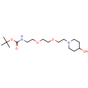 tert-butyl N-(2-(2-(2-(4-hydroxypiperidin-1-yl)ethoxy)ethoxy)ethyl)carbamate