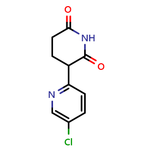 Chemical structure of 3-(5-chloropyridin-2-yl)piperidine-2,6-dione , AChemBlock AD271763