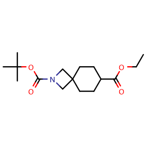 Chemical structure of 2-tert-butyl 7-ethyl 2-azaspiro[3.5]nonane-2,7-dicarboxylate , AChemBlock AD271790