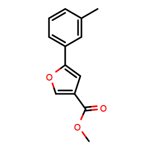 Chemical structure of methyl 5-(m-tolyl)furan-3-carboxylate , AChemBlock AD271795