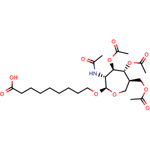 9-{[(2R,3R,4R,5R,6R)-4,5-bis(acetyloxy)-6-[(acetyloxy)methyl]-3-acetamidooxepan-2-yl]oxy}nonanoic acid