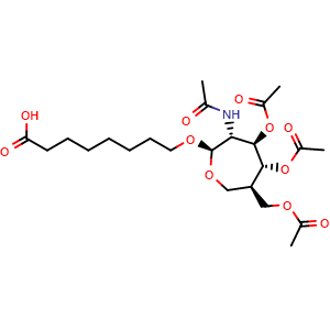 8-{[(2R,3R,4R,5R,6R)-4,5-bis(acetyloxy)-6-[(acetyloxy)methyl]-3-acetamidooxepan-2-yl]oxy}octanoic acid